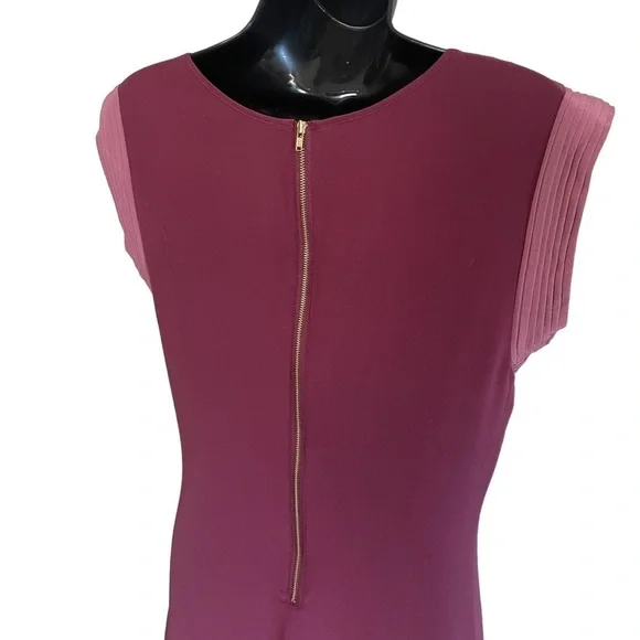 Euc Guess by Marciano 100% silk dress, plum/dusty rose colour, size Small. - Picture 5 of 12